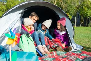 Family Camping with Kids and Animals